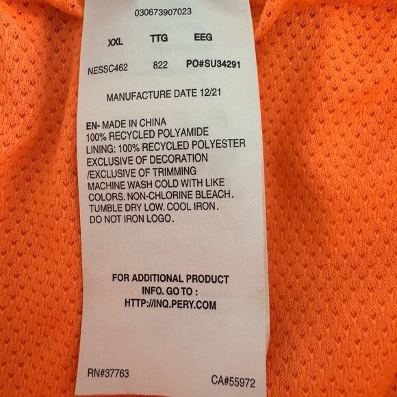 Nike Men’s XXL Swim Shorts Solid Icon 5” Inseam Bright Orange Floral Drawstring - Picture 6 of 10